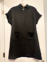 Load image into Gallery viewer, MOCO Boutique NWOT black stretchy textured dress w front pockets would fit med Women's - S

