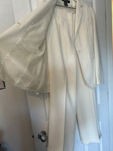 Load image into Gallery viewer, New York and Company Ivory beautiful suit with wide leg pants and blazer Women's 6
