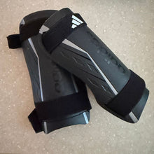 Load image into Gallery viewer, Youth Adidas Soccer shin guards with Case Black and white M

