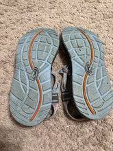 Load image into Gallery viewer, Chacos, size 8, blue and white strap design, Double strap, EUC 8 (Adult)
