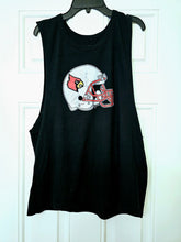 Load image into Gallery viewer, My U Black U of L long side cut tank - vintage soft Women's - XL
