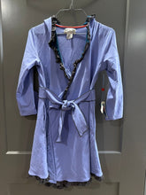 Load image into Gallery viewer, BNWT Matilda Jane size small wrap dress or jacket Purple, blue, brown button details and ruffles Women's 6
