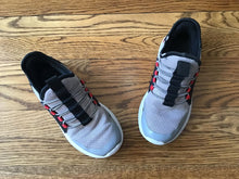 Load image into Gallery viewer, CREW Size 4 Grey/Black/Red Slip-On Shoes Size 4 Grey/Black/Red Slip-On Shoes 4 (Big Kid)
