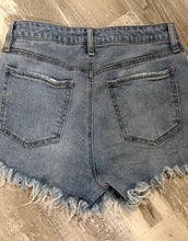 Load image into Gallery viewer, Tgla Festival denim Frayed Hem Light Blue Shorts mid rise shorties Women's 4
