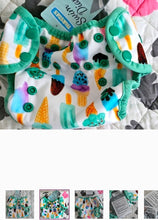 Load image into Gallery viewer, Thirsties Nwt 0-9m adjustable swim diapers ice cream neutral print 9 Months

