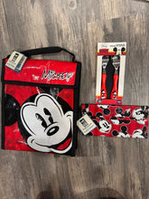 Load image into Gallery viewer, Disney Mickey  zak reusable totes &amp; utensils NIP NWT. Never opened. Mickey lunch snack tote &amp; Fork spoon
